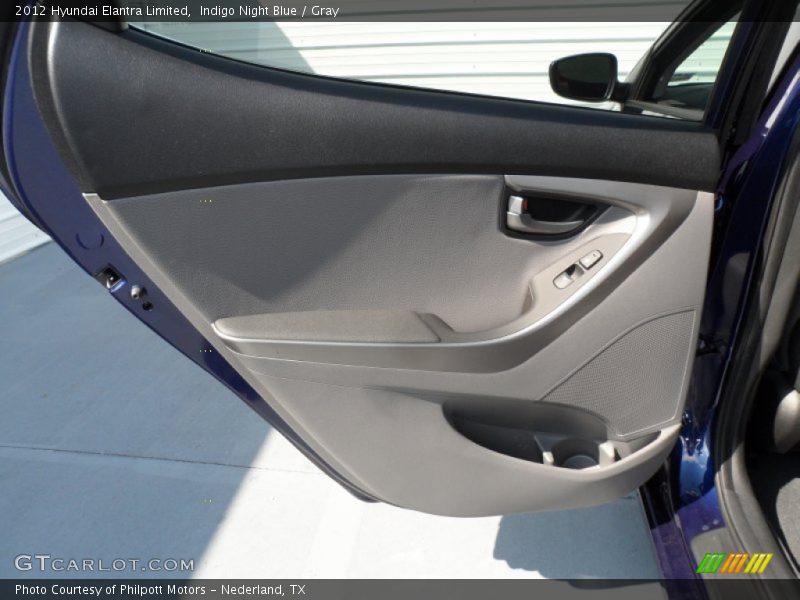 Indigo Night Blue / Gray 2012 Hyundai Elantra Limited