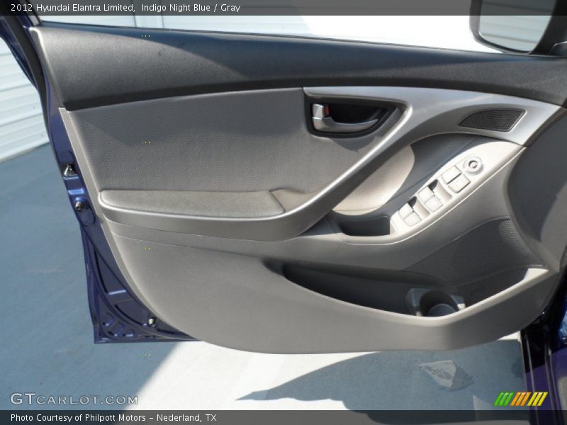 Indigo Night Blue / Gray 2012 Hyundai Elantra Limited