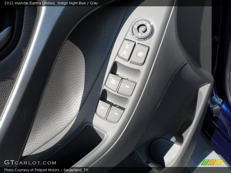 Indigo Night Blue / Gray 2012 Hyundai Elantra Limited
