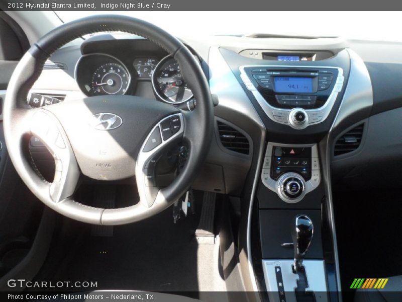 Indigo Night Blue / Gray 2012 Hyundai Elantra Limited