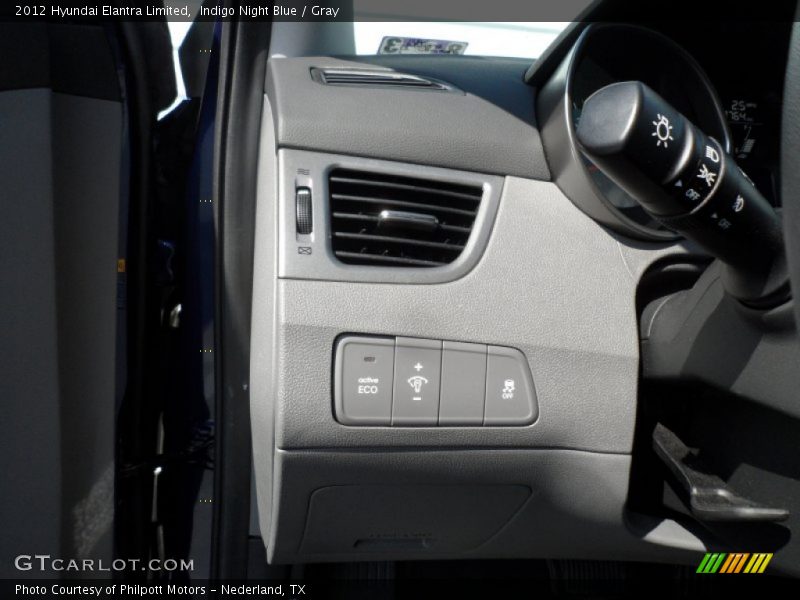 Indigo Night Blue / Gray 2012 Hyundai Elantra Limited