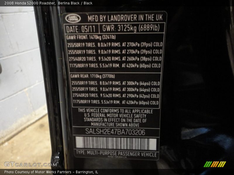 Berlina Black / Black 2008 Honda S2000 Roadster