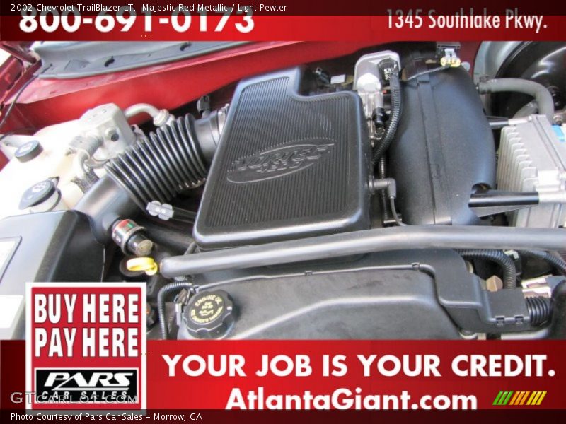 Majestic Red Metallic / Light Pewter 2002 Chevrolet TrailBlazer LT