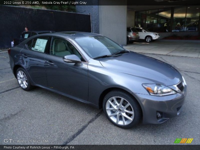 Nebula Gray Pearl / Light Gray 2012 Lexus IS 250 AWD
