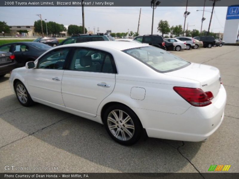 Blizzard White Pearl / Ivory Beige 2008 Toyota Avalon Limited
