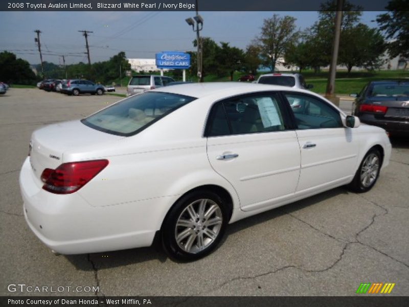 Blizzard White Pearl / Ivory Beige 2008 Toyota Avalon Limited