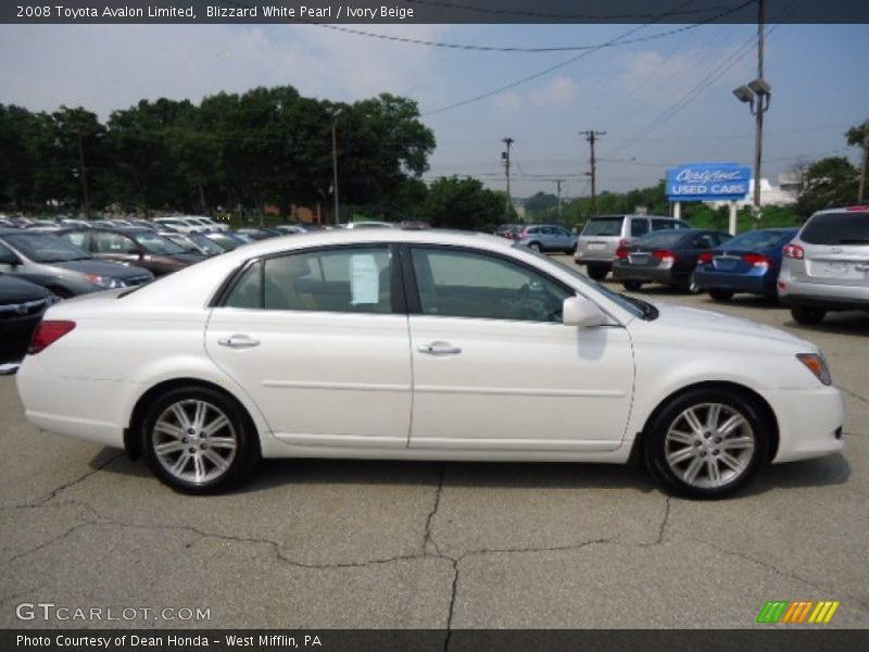 Blizzard White Pearl / Ivory Beige 2008 Toyota Avalon Limited