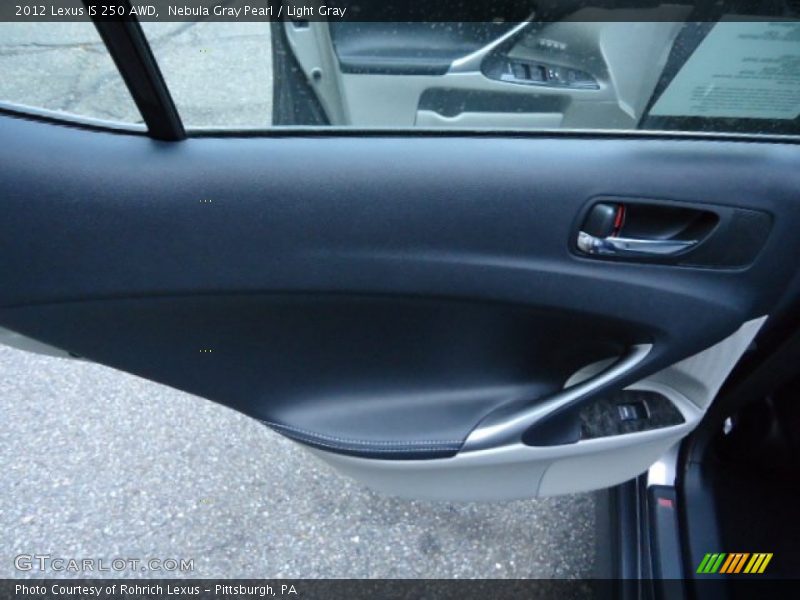 Nebula Gray Pearl / Light Gray 2012 Lexus IS 250 AWD
