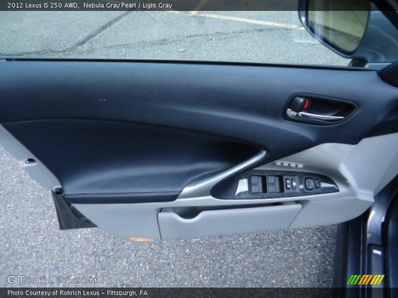 Nebula Gray Pearl / Light Gray 2012 Lexus IS 250 AWD