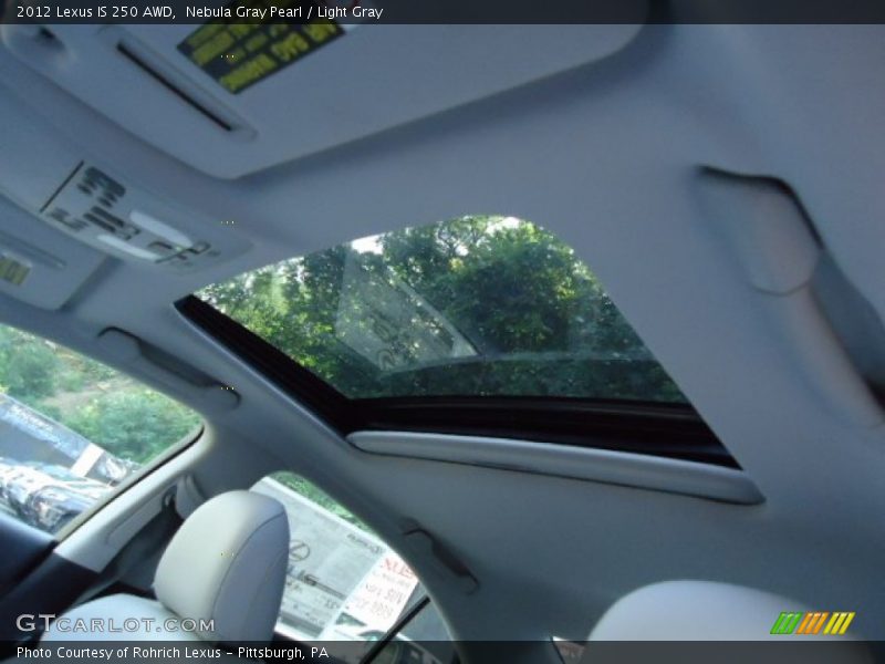Nebula Gray Pearl / Light Gray 2012 Lexus IS 250 AWD