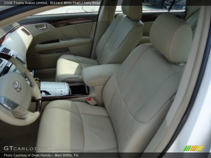 Blizzard White Pearl / Ivory Beige 2008 Toyota Avalon Limited
