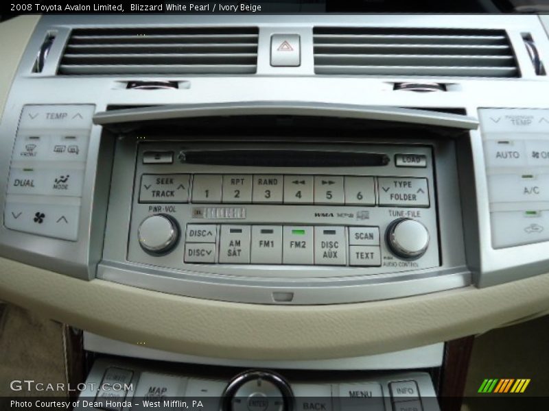 Blizzard White Pearl / Ivory Beige 2008 Toyota Avalon Limited