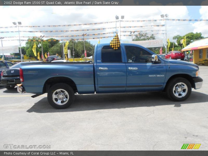 Atlantic Blue Pearl / Dark Slate Gray 2002 Dodge Ram 1500 ST Quad Cab