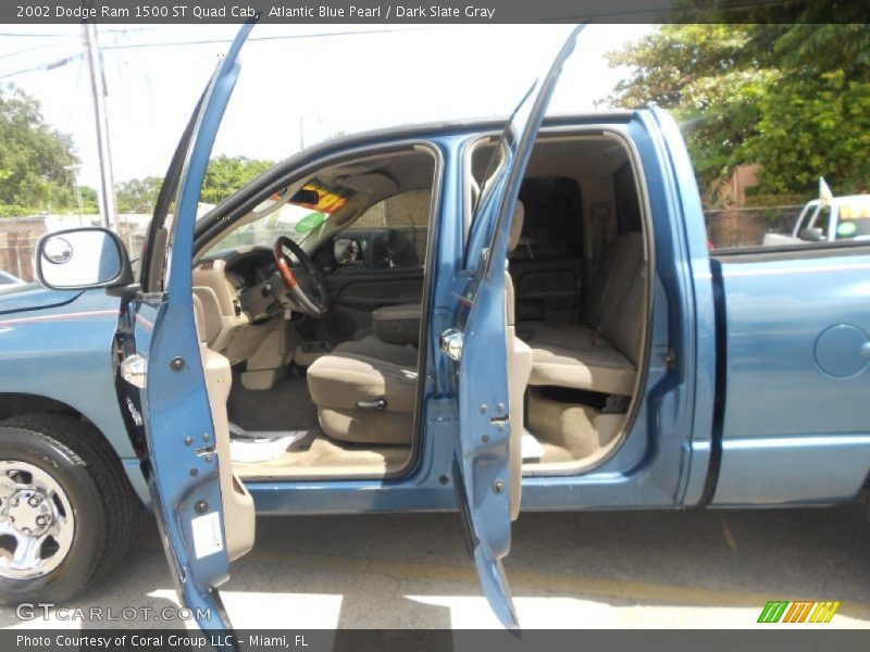 Atlantic Blue Pearl / Dark Slate Gray 2002 Dodge Ram 1500 ST Quad Cab