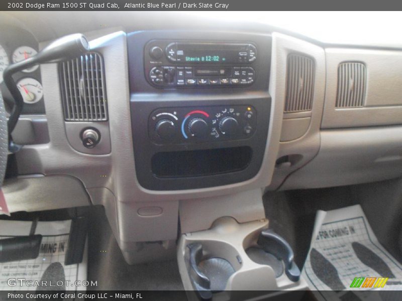 Atlantic Blue Pearl / Dark Slate Gray 2002 Dodge Ram 1500 ST Quad Cab
