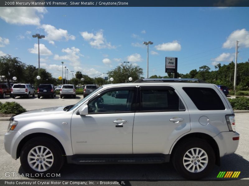 Silver Metallic / Greystone/Stone 2008 Mercury Mariner V6 Premier