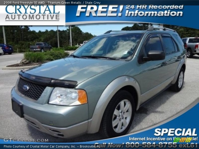 Titanium Green Metallic / Shale Grey 2006 Ford Freestyle SE AWD