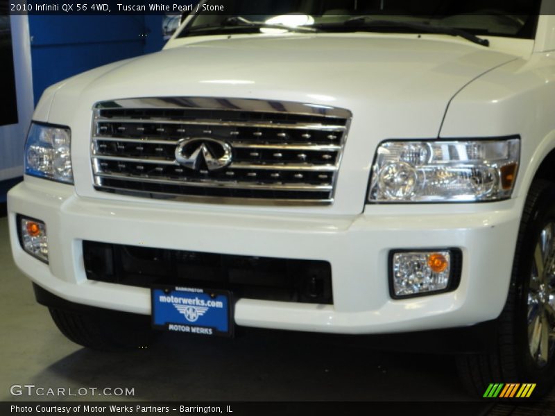 Tuscan White Pearl / Stone 2010 Infiniti QX 56 4WD