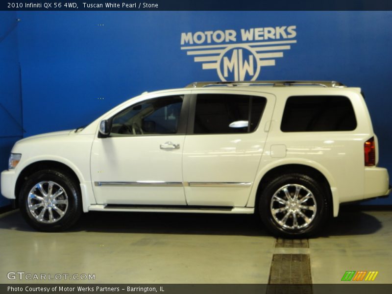 Tuscan White Pearl / Stone 2010 Infiniti QX 56 4WD