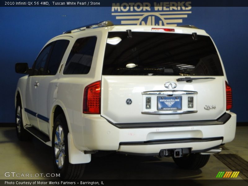 Tuscan White Pearl / Stone 2010 Infiniti QX 56 4WD