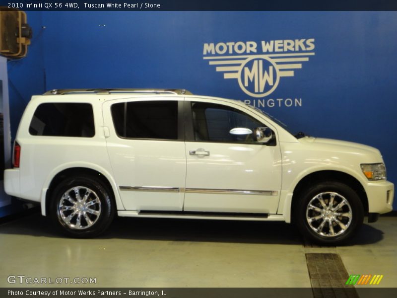 Tuscan White Pearl / Stone 2010 Infiniti QX 56 4WD