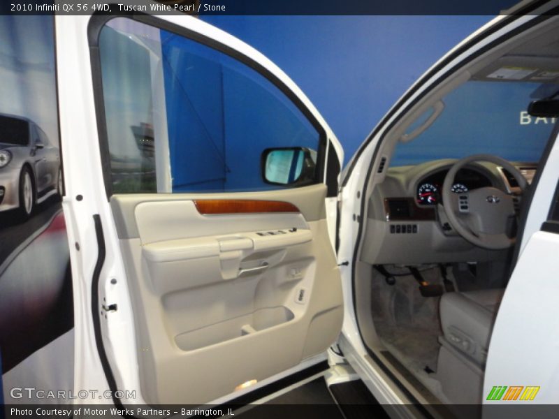 Tuscan White Pearl / Stone 2010 Infiniti QX 56 4WD