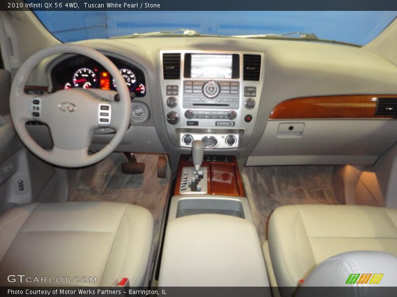 Tuscan White Pearl / Stone 2010 Infiniti QX 56 4WD