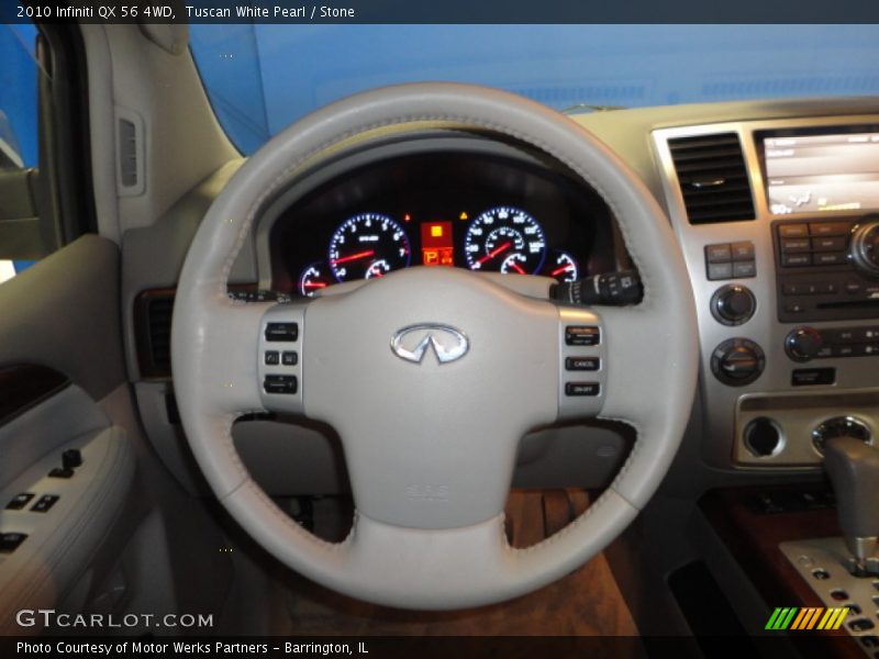 Tuscan White Pearl / Stone 2010 Infiniti QX 56 4WD