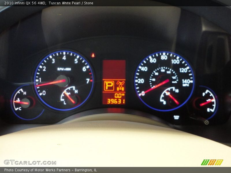 Tuscan White Pearl / Stone 2010 Infiniti QX 56 4WD