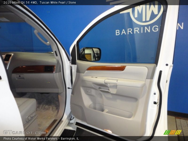 Tuscan White Pearl / Stone 2010 Infiniti QX 56 4WD