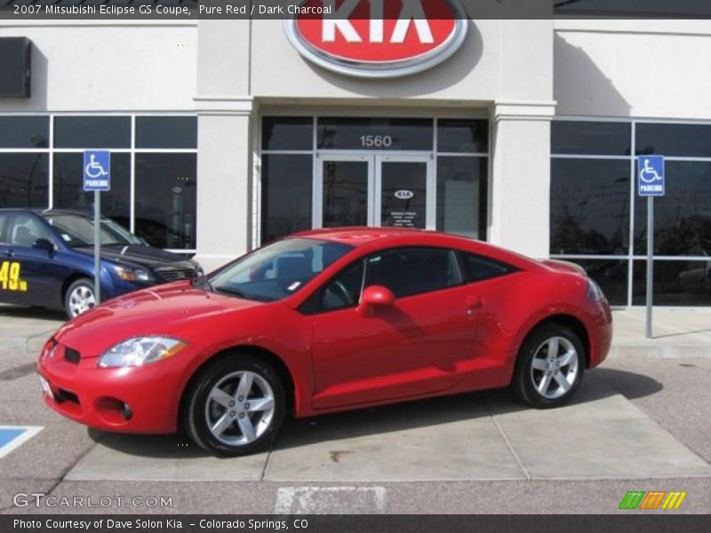 Pure Red / Dark Charcoal 2007 Mitsubishi Eclipse GS Coupe