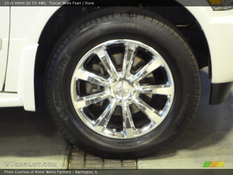 Tuscan White Pearl / Stone 2010 Infiniti QX 56 4WD