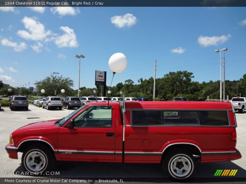 Bright Red / Gray 1994 Chevrolet S10 LS Regular Cab
