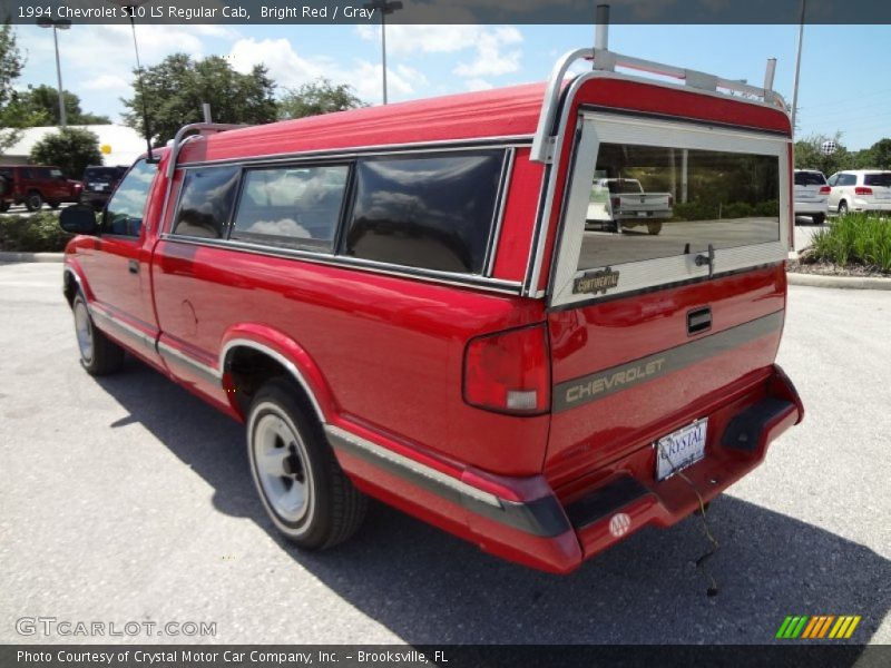 Bright Red / Gray 1994 Chevrolet S10 LS Regular Cab