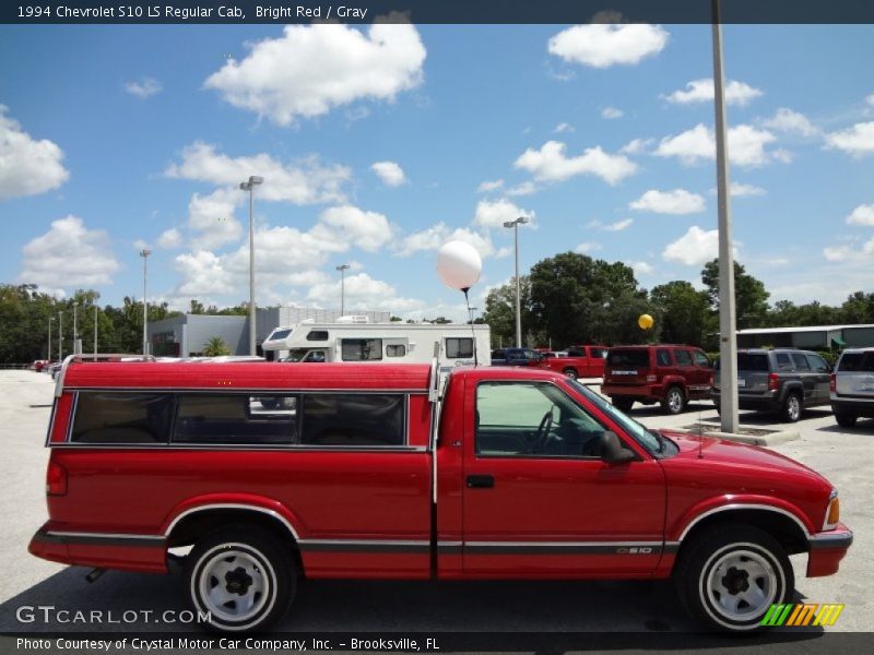 Bright Red / Gray 1994 Chevrolet S10 LS Regular Cab