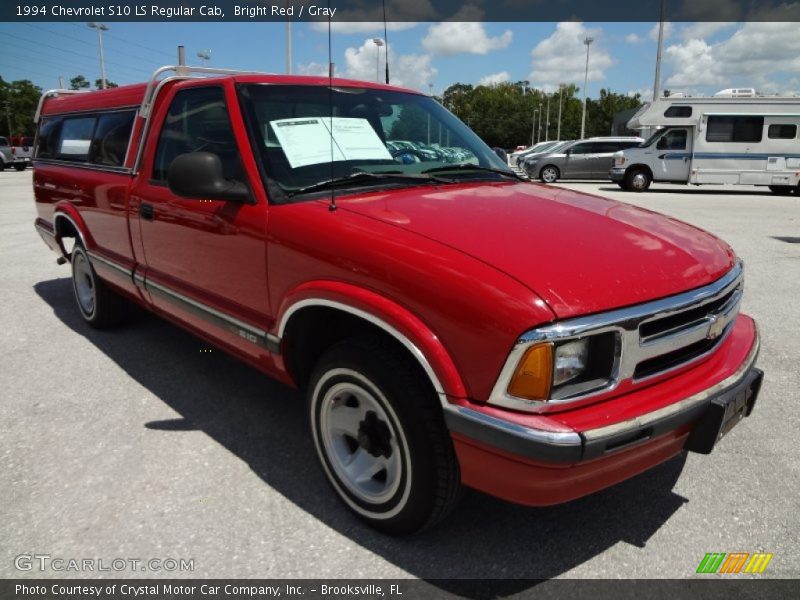 Bright Red / Gray 1994 Chevrolet S10 LS Regular Cab