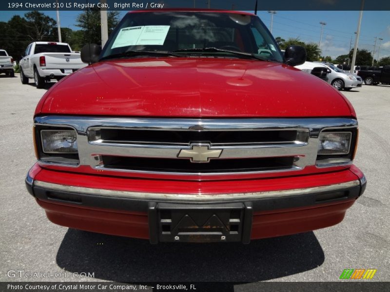 Bright Red / Gray 1994 Chevrolet S10 LS Regular Cab