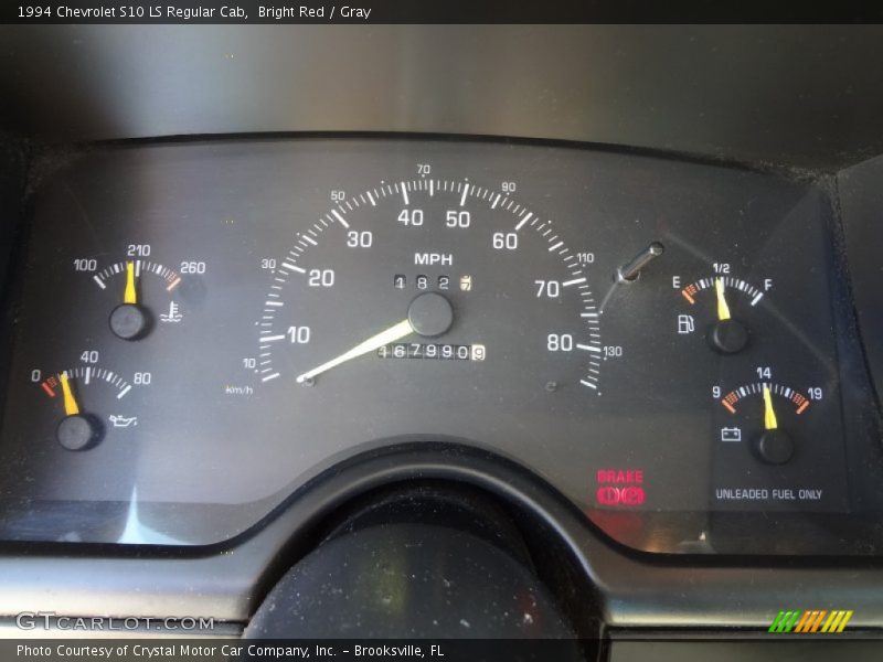 Bright Red / Gray 1994 Chevrolet S10 LS Regular Cab