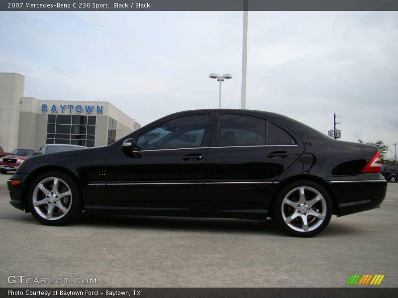 Black / Black 2007 Mercedes-Benz C 230 Sport