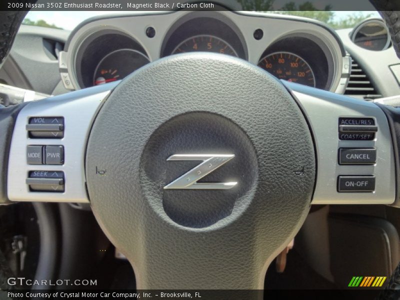 Magnetic Black / Carbon Cloth 2009 Nissan 350Z Enthusiast Roadster