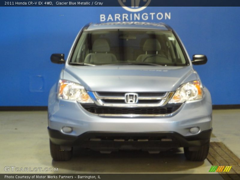 Glacier Blue Metallic / Gray 2011 Honda CR-V EX 4WD