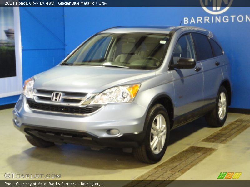 Glacier Blue Metallic / Gray 2011 Honda CR-V EX 4WD