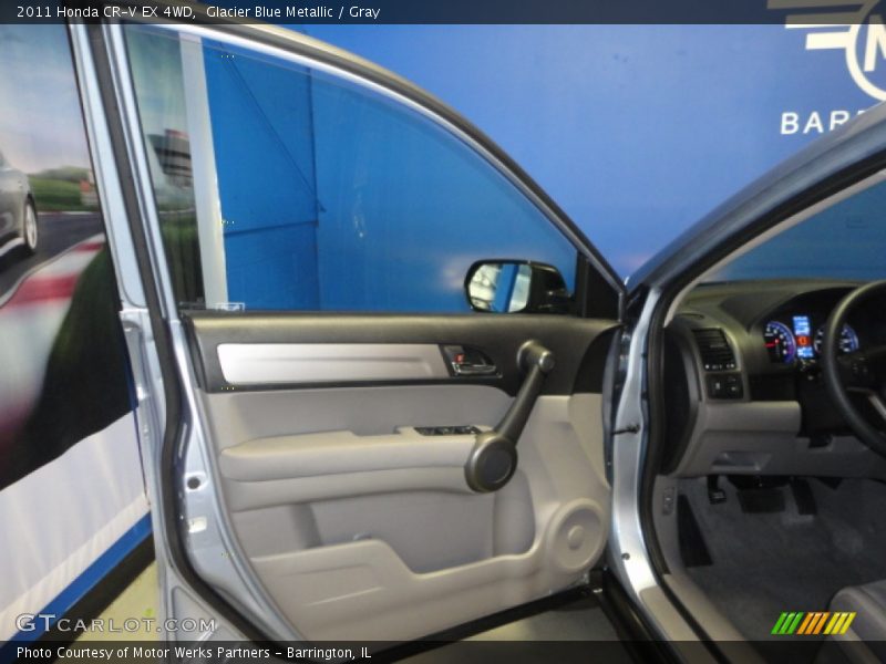 Glacier Blue Metallic / Gray 2011 Honda CR-V EX 4WD