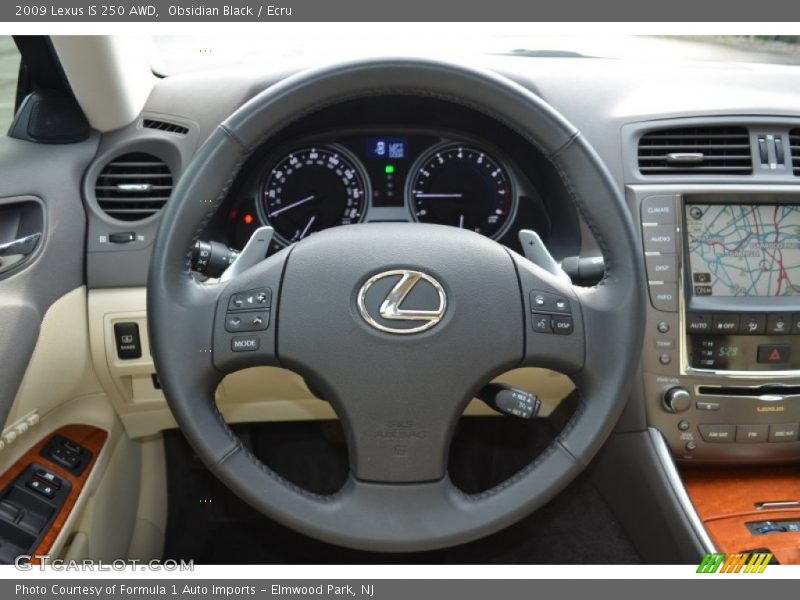 Obsidian Black / Ecru 2009 Lexus IS 250 AWD