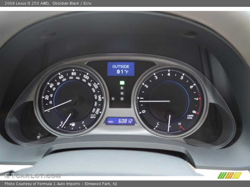 Obsidian Black / Ecru 2009 Lexus IS 250 AWD