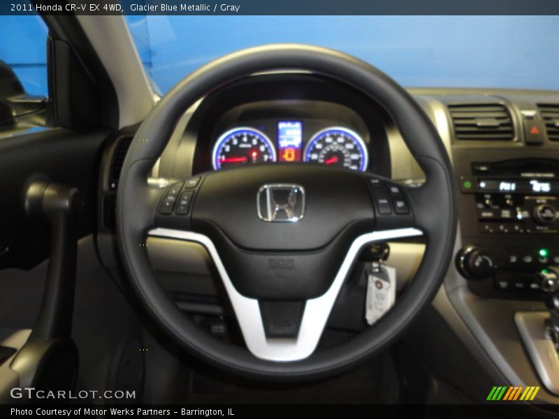 Glacier Blue Metallic / Gray 2011 Honda CR-V EX 4WD