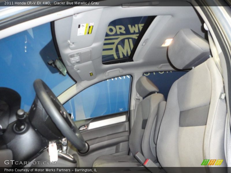 Glacier Blue Metallic / Gray 2011 Honda CR-V EX 4WD