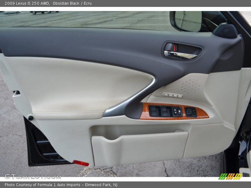 Obsidian Black / Ecru 2009 Lexus IS 250 AWD