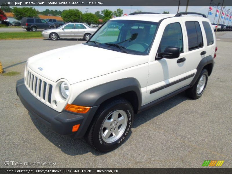 Stone White / Medium Slate Gray 2006 Jeep Liberty Sport