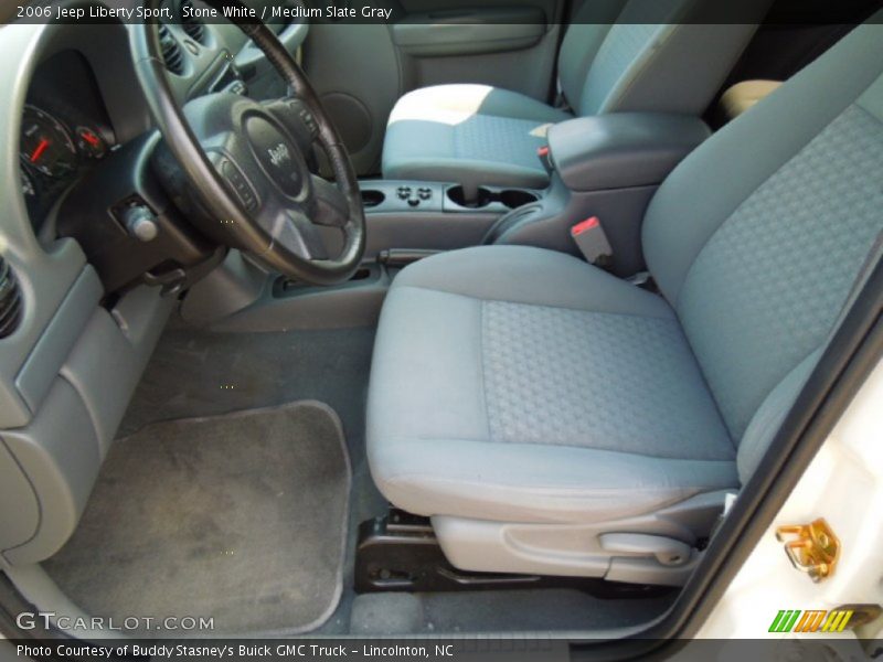 Stone White / Medium Slate Gray 2006 Jeep Liberty Sport